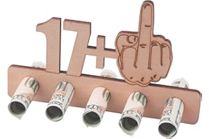 QIANFENSHI 18 Cumpleaños Regalo de Dinero de Madera,Regalos Chica 18 años,Regalo 18 años Chico,de Madera Libro de Visitas Original,N + 1años Cumpleaños Regalos para Amigos Familia