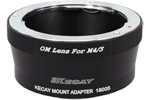 KECAY Anillo Adaptador de Objetivo Compatible con Olympus OM Objetivo a Micro 4/3 M4/3 cámaras de Montaje Compatible con Olympus PL2 PL3 PL5 PL6 E-M5 Compatible con Panasonic GH3 GX7 G5 GF2 GF3 GF5