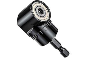 OMZSXK Adattatore per Trapano ad Angolo Retto 105°, cacciavite angolare 1/4 pollici, cacciavite a taglio esagonale porta-inserti, avvitatore angolare per foratura in spazi ristretti