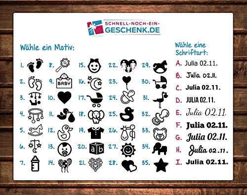 Namenswürfel / Babywürfel aus Buche mit Gravur 4 oder 6 cm Kantenlänge – Geschenk zur Geburt / Taufe (Preis pro Würfel) - 3