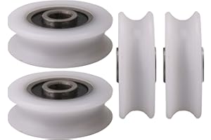 BQLZR Dia interna da 4 mm Nylon U Groove Pulley per un pacco per arma da bagno di 4