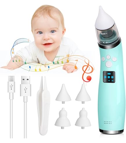SGZIOO Nasensauger Baby Elektrisch - Sanft & Effektiv Mit 9 Saugstufen