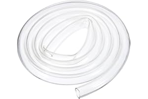 sourcing map Tubo in PVC, diametro interno 25 mm x diametro esterno 30 mm, lungo 3 m, tubo dell'acqua in vinile trasparente, tubo dell'acqua in plastica leggera e flessibile per acquaponica, tubo