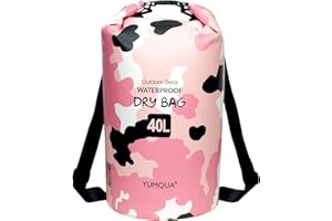 YUMQUA Waterproof Dry Bag Backpack 5L/10L/20L/30L/40L, Roll Top Floating Waterproof Storage Bags for Kayaking, Boating, Swimming, Hiking, Camping and Fishing