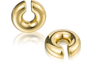 YeGieonr Orecchini per polsini per orecchie da donna Orecchini per orecchini in oro grossi Orecchini in oro non penetranti Orecchini a clip per ragazze ipoallergenici Regalo di gioielli