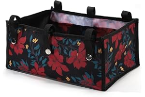 XINFULLWOL Rollator-Tasche, Aufbewahrungstasche unter dem Sitz, Zubehör für zusammenklappbare Gehhilfen, Zubehörtaschen für Senioren, Untersitz-Ersatz, medizinischer Korb (zijinghua, groß)