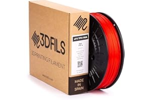 3DFILS - Filamento flexible para impresión 3D eFil TPU 90A: 1.75 mm, 250 g, Rojo