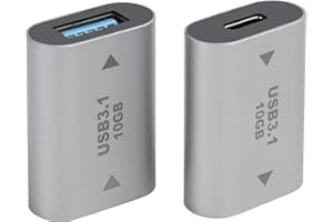 Yewseas 2 PCS 10Gbps USB C Buchse auf USB Buchse Adapter 3.1, USB 3.1 A auf USB Typ C OTG Adapter für USB 3.0, Unterstützt Video und Audio für Tablets und Hubs, Kompakt und langlebig