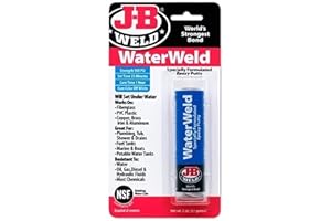 WEICON J-B Weld 8277 WaterWeld Underwater Epoxy Putty, Size: 57 g (2 oz)