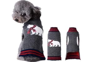 ABRRLO Christmas Dog Jumper, Dog Sweater, Pet Dog Jumper, Warm, for Puppies, Small, Medium Dogs