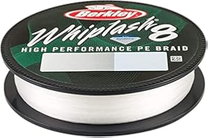 Berkley Whiplash 8 Braided Fishing Line - 100% Dyneema 8 Strand Braid for Saltwater and Freshwater Fishing