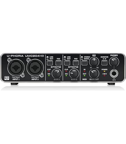 Behringer U-PHORIA UMC1820 USB Audio Interface with MIDAS Preamps