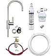 3M Under Sink Drinking Water Filter Kit System with AP2-C405-SG Bacteria Rated Filter Full DIY System (Brushed Nickel Tap)