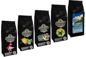 Landskaffee-provpaket "Mellanamerika" 5 x 500 g toppkaffe från Honduras, Guatemala, Mexiko, Costa Rica, Nicaragua 2500 gram hela bönor