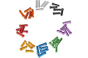 KJZEEX 40PCS Bike Cable End Crimps, 8 Color Bike Brake Cable Caps for Bike Shift Alloy, Bicycle Brake Cables End Caps