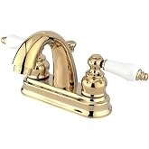 Kingston Brass GKB5612PL Restorasyon 10 cm Centerset Lavabo Bataryası, Cilalı Pirin&ccedil;