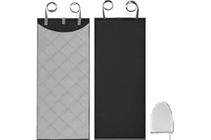 ALONGEN Over The Door Press Pad Heat-resistant Over The Door Steam Pad Portable Foldable Vertical Hanging Over Door Clothes Steamer Pad for Clothes Steaming 45.27×18.89in (Steam Pad With Glove)