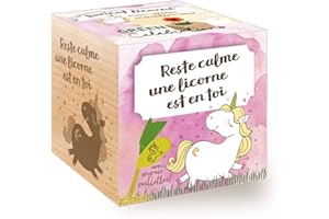 Feel Green Grow Your Own Unicorn, Cultive Ta Propre Licorne, Reste Calme (avec Une Gravure De Qualité), Idée Cadeau, Celebration Ecocube, Kit Prêt-à-Pousser, Plantes dans des Cubes en Bois 7.5cm