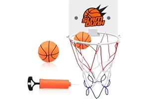 BLMHTWO Set di 4 mini basket con cerchio per interni giocattolo, da gioco a parete per ufficio, scrivania, vasca da bagno, per bambini