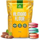 Almond Flour 1kg, Gluten-Free 100%, Partially de-Oiled Extra Fine Blanched Natural Almond Flour