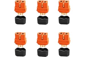 ELFCULB Connecteur XT60i XT60I-F femelle pour batterie RC Amass Connector Device Replacement (6 pièces)