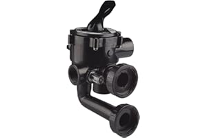 Astralpool Vanne Piscine multivoie - Vanne Side 1" 1/2-6 Voies avec Montage entraxe 125 mm - Noire de