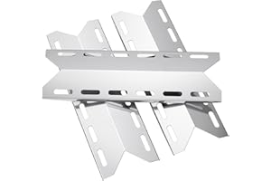 GARDENZ Diffuseur Chaleur Universels,Pièces de Rechange en Acier Inoxydable,Compatible avec la Plupart des modèles de Gril à gaz,Plaques chauffantes pour Barbecue (Acier Inoxydable, 92341)