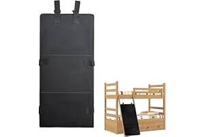 URCHUZE Etagenbett Leiterabdeckung,Universelle Leiterabdeckung für Hochbett, Etagenbett, Wohnmobil und Pool, Schwarz, mit 6 Schnallen