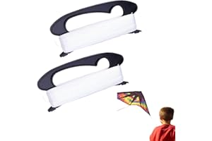 ZesNxj 2 Stück Drachenschnur, Durable Drachenschnur Spule mit Wickelplatte Spule Drachenzubehör für Den Außenbereich Sport Drachen String für Familien,Gruppenaktivitäten (Schwarz, 100 m)