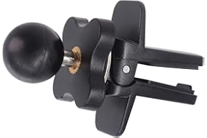 iSaddle for Garmin Air Vent Mount Holder - 17mm Ball Phone/GPS Vent Mount Base with Silicone Clip & Adjustable Knob for Garmin Nuvi Drive Drivesmart Dezl Zumo Driveassist DriveLuxe StreetPilot RV