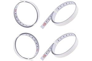 EnixwH Selbstklebendes Maßband, 4 Stück 1M Skalenbandmaß, Maßband Stahllineal Selbstklebend Metrisches, Maßband zum Aufkleben für Vermessung Werkbänke (2 x Vorwärts, 1 x Rückwärts, 1 x Zentriert)