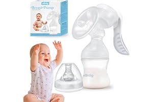 Edibaby, Tiralatte Manuale, Breast Pump, 130ml, Ergonomico, Antiscivolo, senza BPA, Posizione di Aspirazione Rapida e Confortevole.