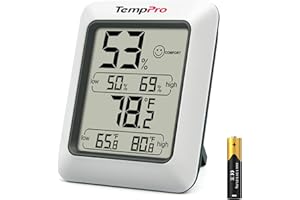 ThermoPro TP50 Digital Thermometer Hygrometer Indoor Thermometer Hygrometer Professional Meter for Temperature and Humidity Measurement of Home Environment