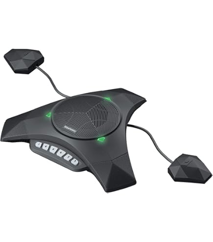 Haut-parleur De Conférence Portable Eppfun - Réduction De Bruit, Micro 360°, Compatible Zoom/Teams