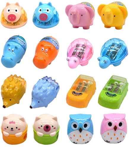 24 Temperini Piccoli Multicolore - Temperamatite Manuale Con Serbatoio, Per Matite E Colori