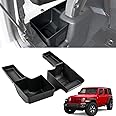 TRX AUTO Rear Trunk Organizer Bin Easy Instalation FOR Jeep Wrangler | Wheel Well Storage Bin Rear Trunk Organizer Tray | For JLU & JL 2018-2024 | Jeep Wrangler Accessories |