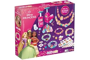 Lansay - CUTIE STIX - Set Disney Princess - Kit Création Bracelets - Crée des Perles avec des Bâtonnets Souples - Découpez et Personnalisez Vos Bijoux - Loisir créatif - Pour Enfants Dès 6 ans