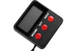 TOPINCN Termómetro Lcd Digital Higrómetro Para Mascotas Termómetro Para Incubadora Huevos Medidor Temperatura Y Humedad Con Pantalla Lcd Grande Y Cable Sensor