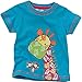 Animal Crazy Girls Cute Giraffe Short Sleeved T-Shirt - Jade Green - 6/12 Months