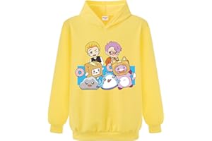 Minhuaha Foxy and Boxy Hoodie Girls Boys Cartoon Prints Cotton Jumper Unisex Kids Sweatshirts