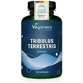 Tribulus Terrestris High Strength Vegavero&reg; | Strongest 1800mg Tribulus Extract, 1620mg Saponins | NO Additives, Lab-Tested |