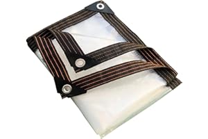 AWSAD Cubre Tendederos Exterior Lluvia Perforado de Esquinas Reforzado Impermeable y Resistente al Frío, con Perforaciones, Se Puede Personalizar (Color : Transparent, Size : 4x1.5m)