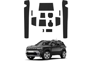Coleya Tappetini Antiscivolo Compatibile con Dacia Duster 2024 2025 (AT), Tappetini in Gomma per Console Centrale, Portabicchieri, Cuciture Porta, Dacia Duster Tappetino per Auto (Nero)
