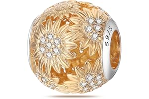 KUNSIR Charme Pearl en argent sterling 925 pour bracelet et collier Pandora Compatible avec bracelets européens pour femmes et filles C12