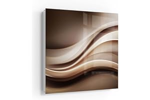 DEQORI Cassetta portachiavi bianco, 30 x 30 cm, motivo oscillazione in metallo prezioso, in vetro e metallo, con 50 ganci + 2 calamite, scatola dal design moderno magnetica e scrivibile