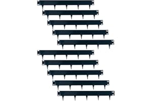 UNIGARDIA Bordura per Aiuola in Metallo per Prato 10 m - Bordatura Aiuole Giardino Alta 185 mm - Bordure per Aiuole in Metallo Flessibile, Antracite