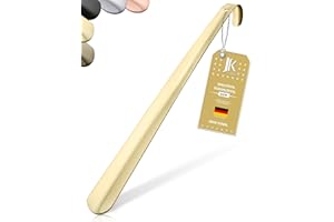 JK Trade® Chausse-pied stable en acier inoxydable de 42 cm | Chausse-pied long en acier inoxydable pour se tenir debout | Rapide et confortable au dos | Longueur et largeur optimisées