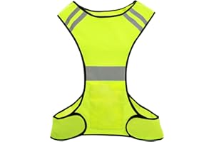 Biqing Hi Vis Vest, High Visibility Reflective Vest Hi Viz Safety Jackets For Running Walking Cycling Jogging. (Yellow)