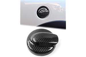 SHSBSCAR Nero secco in fibra di carbonio Gas tappo copertura protettiva adesivi serbatoio carburante per Mini Cooper S R56 R57 R58 R59 R60