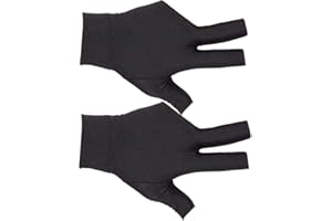 Juliyeh 2 Stück Billardhandschuhe 3 Finger Professionelle Show-Snooker-Billard-Handschuhe für Damen und Herren